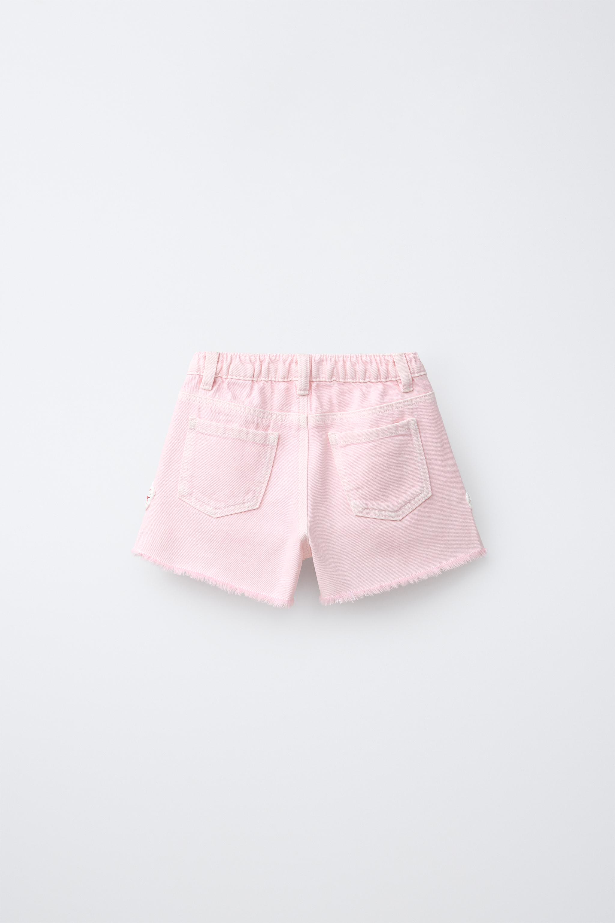 FLORAL CROCHET TWILL SHORTS